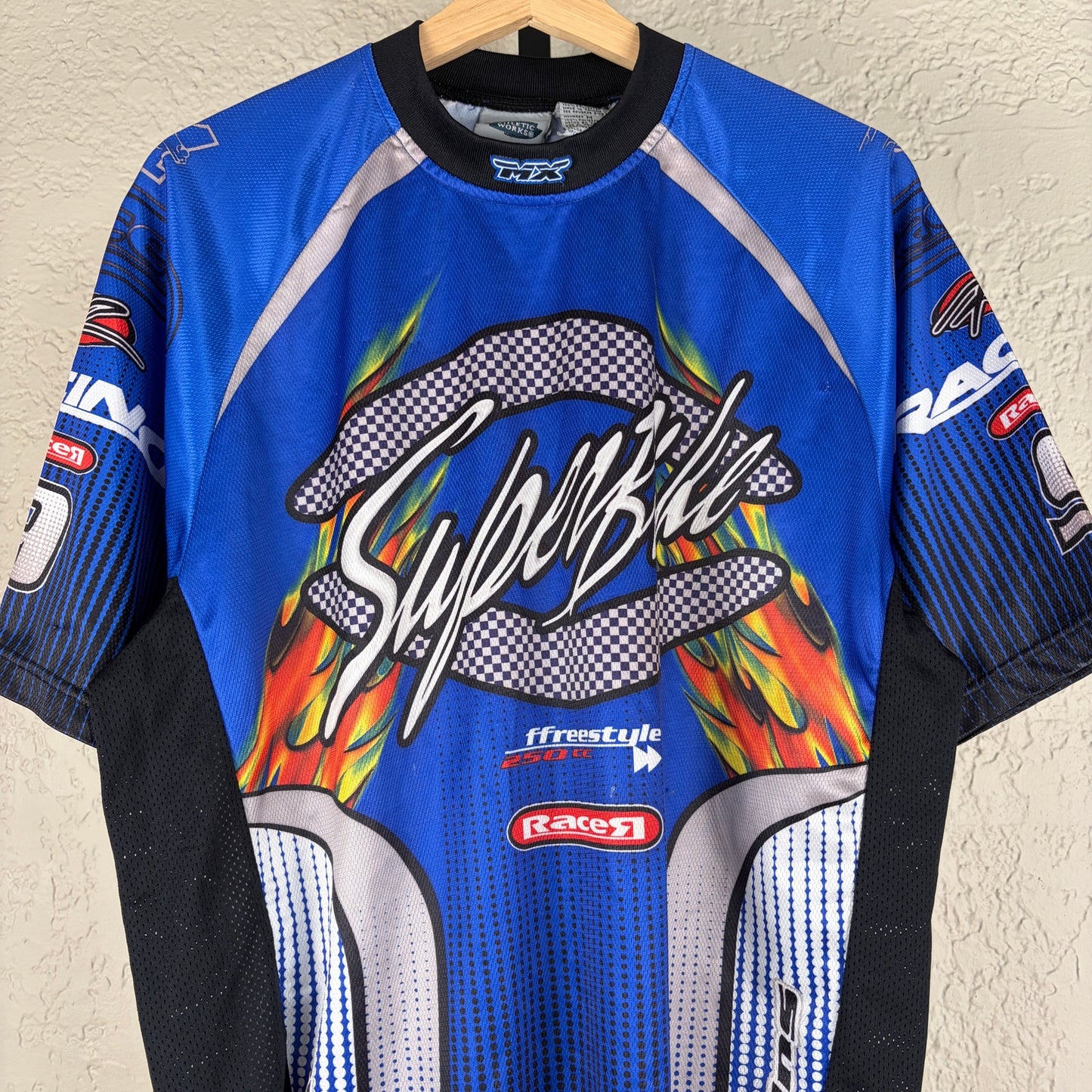 Super Bike Y2K MX Freestyle Flames Fox Racing Medium Shirt