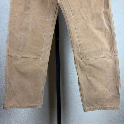 Vintage Carhartt 1970s 80s Tan Double Knee Carpenter Sz 39 Duck Canvas Pants