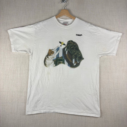 Vintage Iams Company Cats Shirt RARE 50th Anniversary 1996 XL