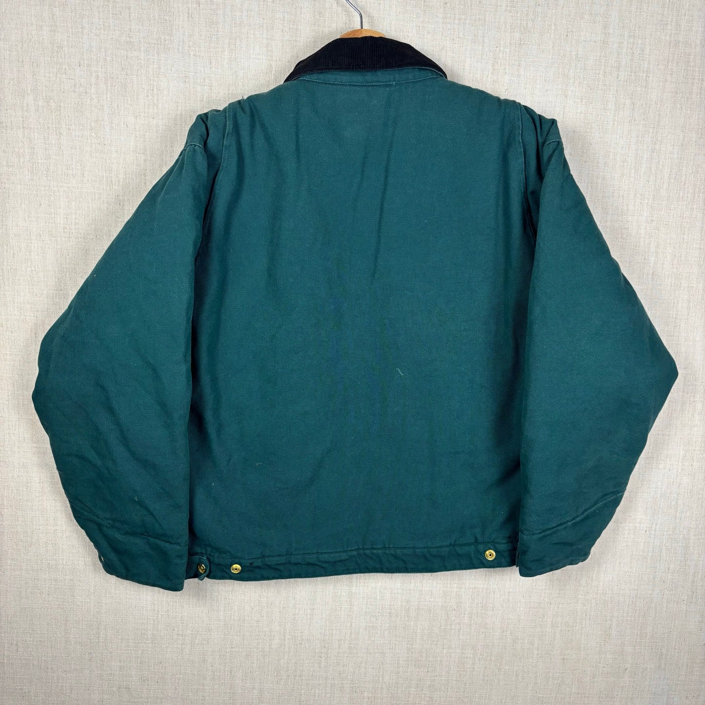 Vintage Detroit Style Tri Mountain Dark Teal Quilted Large Work Jacket