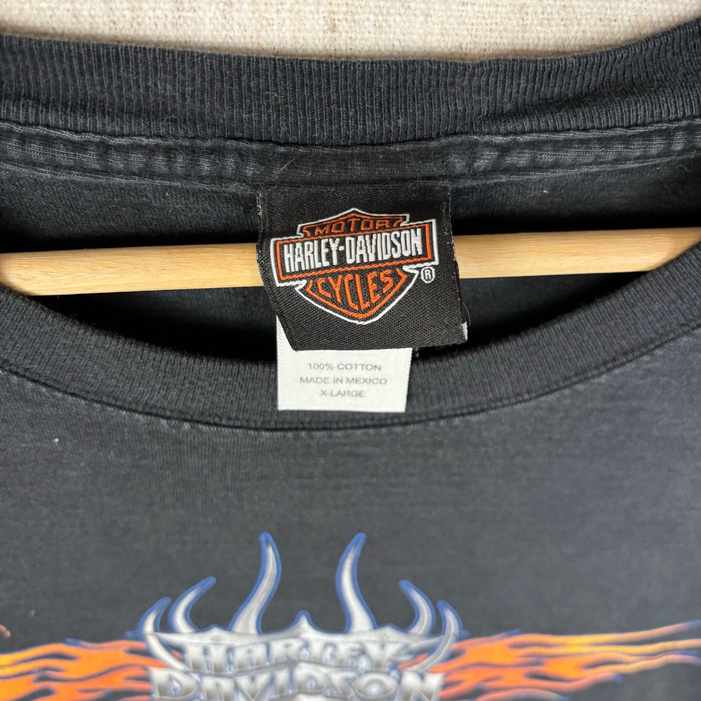 Harley Davidson Long Sleeve Print 2008 Black Tee