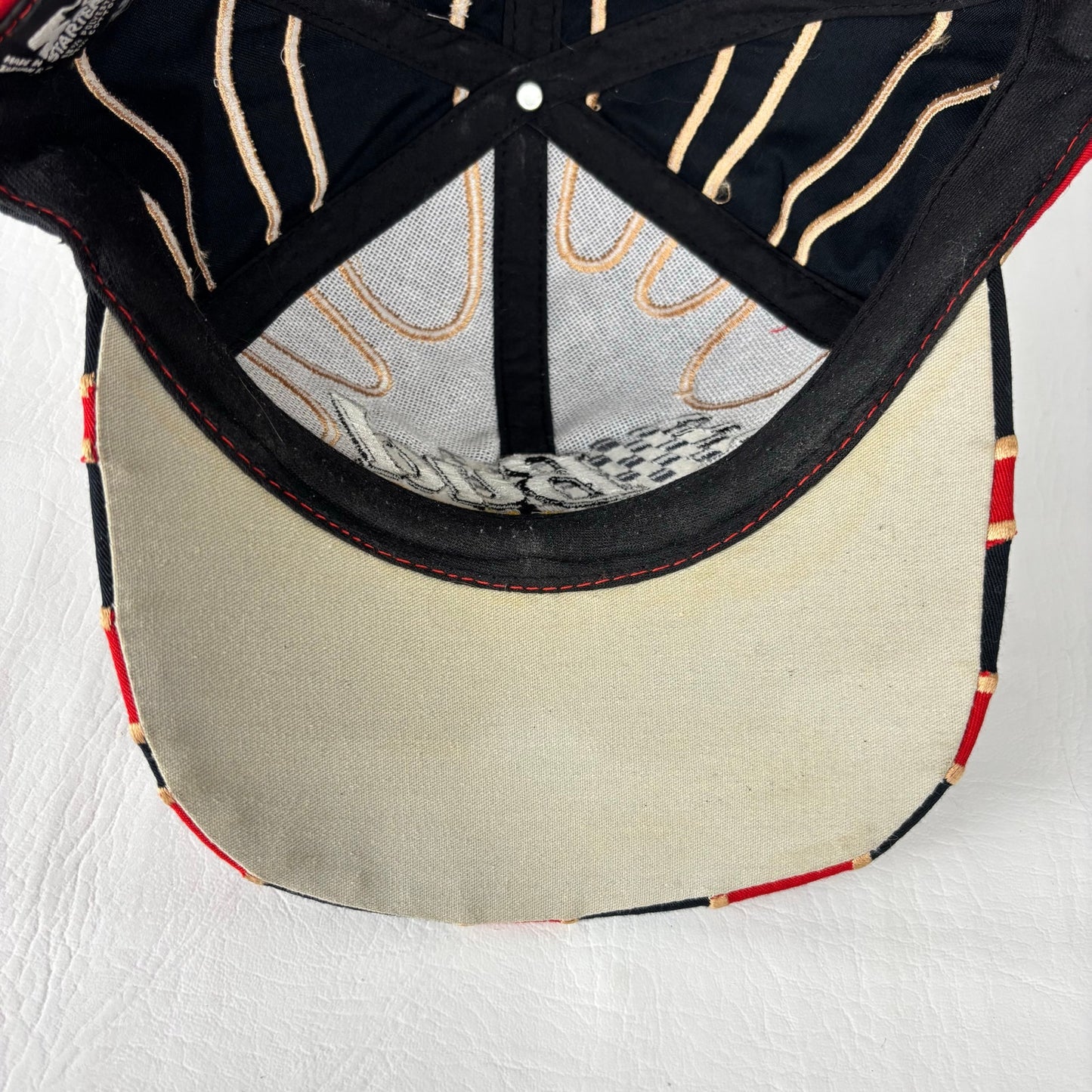 Vintage Budweiser Racing Starter Splat Strapback Hat