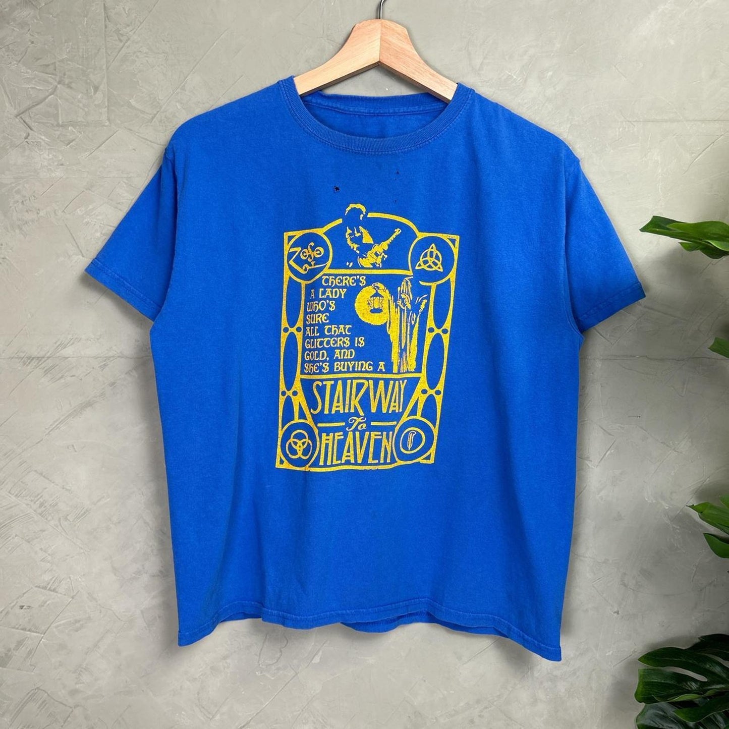 Led Zeppelin 00s Stairway to Heaven Distressed Small Boxy Shirt