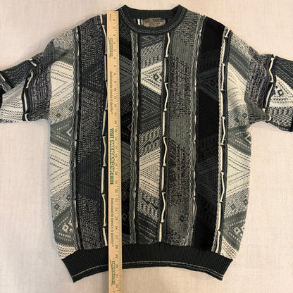 Vintage Coogi Style 3D Knit Le Tigre 90s Rap XL Sweater