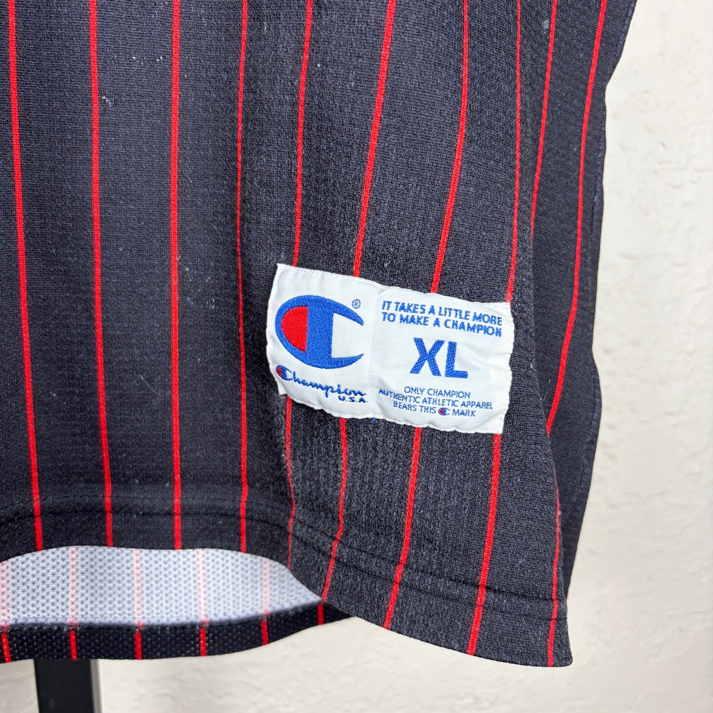 Vintage Champion Chicago Bulls Michael Jordan Pinstripe XL NBA Jersey