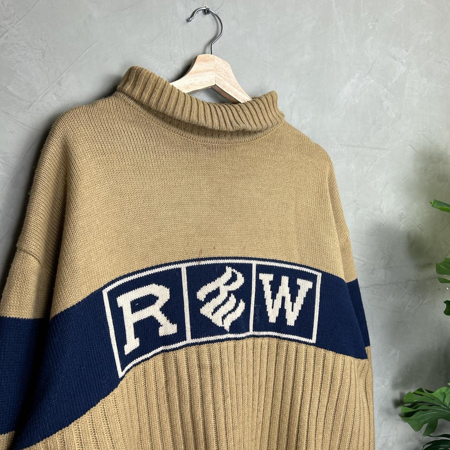 Roca Wear Y2K Ribbed Knit Turtleneck Sweater XL