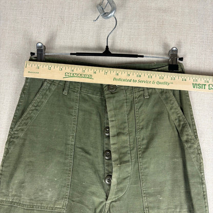 Vintage 1960s Military OG 107 Sateen Baker Cotton Pants Trousers 30x33