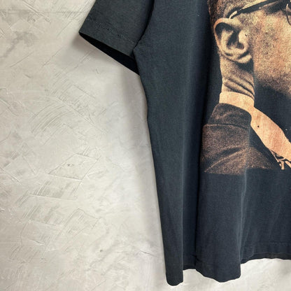Malcom X Big Face Education Quote African American Civil Rights XL 90s Tee