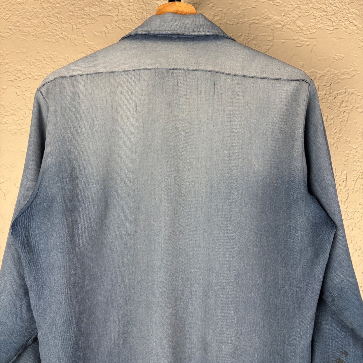 Dickies Crazy Unique Sun Faded Distressed Medium Workwear Button Up