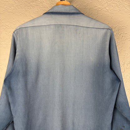 Dickies Crazy Unique Sun Faded Distressed Medium Workwear Button Up