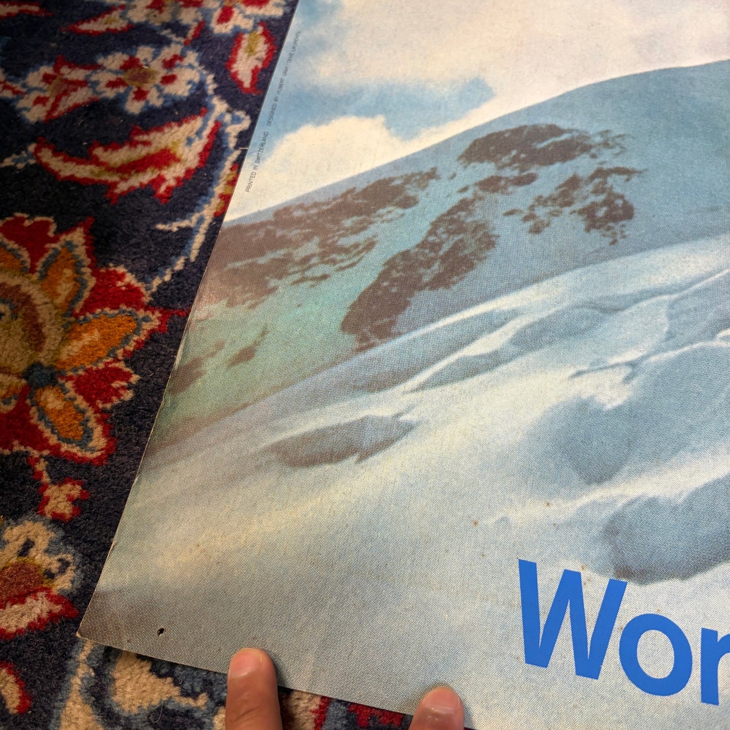 Swissair World's Greatest Ski Lift 1969 Airline Vintage Poster
