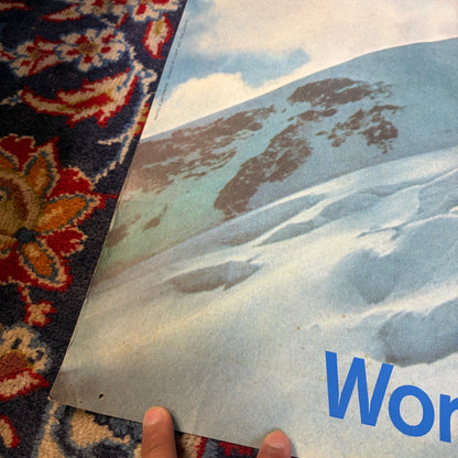 Swissair World's Greatest Ski Lift 1969 Airline Vintage Poster