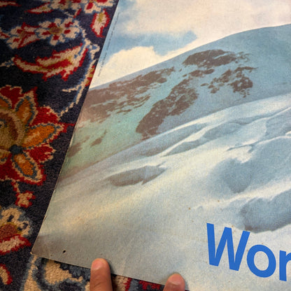 1969 Swissair World's Greatest Ski Lift Airline Vintage Poster