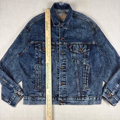 Vintage Levis 80s 70507 0227 USA Made Acid Wash Denim Trucker Jacket Medium