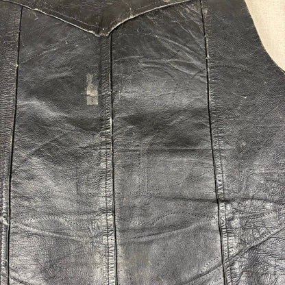 Vintage Harley Davidson 1970s Hippie Political Patch Manzoor Leather Medium Vest