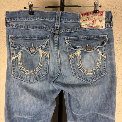 True Religion Rainbow Billy Sz 38 Cotton Distressed Jeans