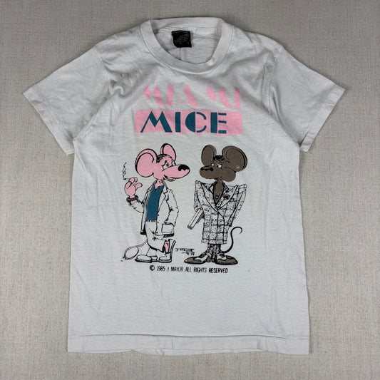 Vintage Miami Mice Diamond Dust 1985 Crime Cartoon Small Tee