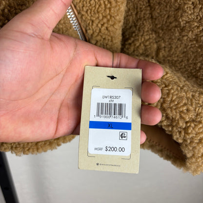 Levis Strauss NWT Womens XL Stand Collar Sherpa Quilted Fleece Jacket