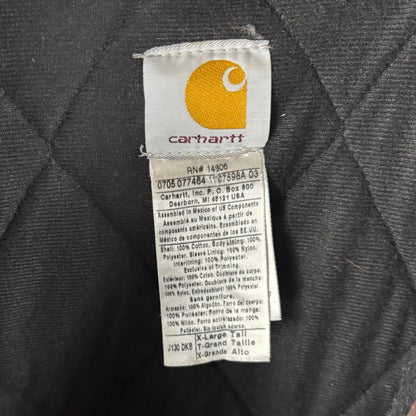 Carhartt Dark Brown Vintage Hooded Workwear XL Tall J130 DKB Jacket