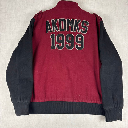 Akademiks Varsity Y2K 1999 Two Tone Embroidered Bomber Jacket XL