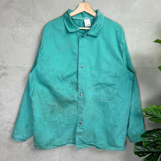 True Vintage Westex Mint Green 80s Large Distressed Chore Coat