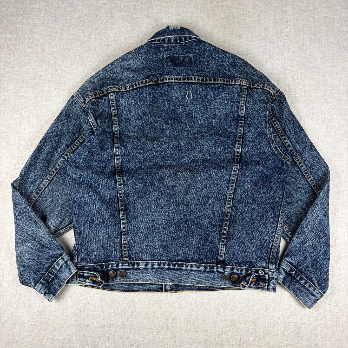 Vintage Levis 80s 70507 0227 USA Made Acid Wash Denim Trucker Jacket Medium