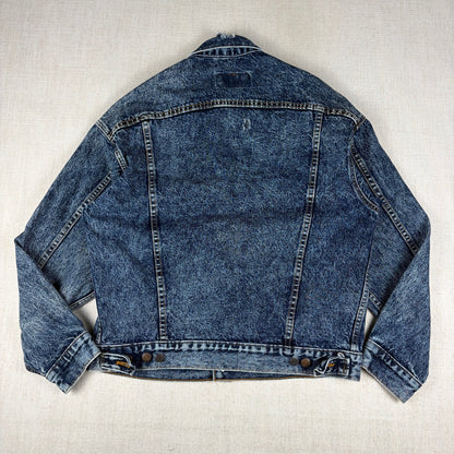 Vintage Levis 80s 70507 0227 USA Made Acid Wash Denim Trucker Jacket Medium