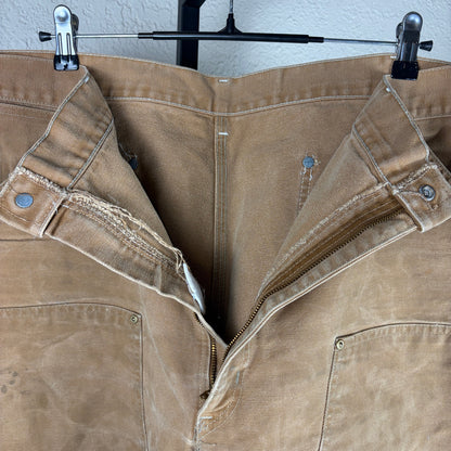 Vintage Carhartt 1970s 80s Tan Double Knee Carpenter Sz 39 Duck Canvas Pants