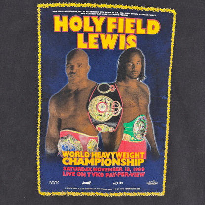Evander Holyfield Vs Lennox Lewis Vintage 1999 Boxing Tee XL