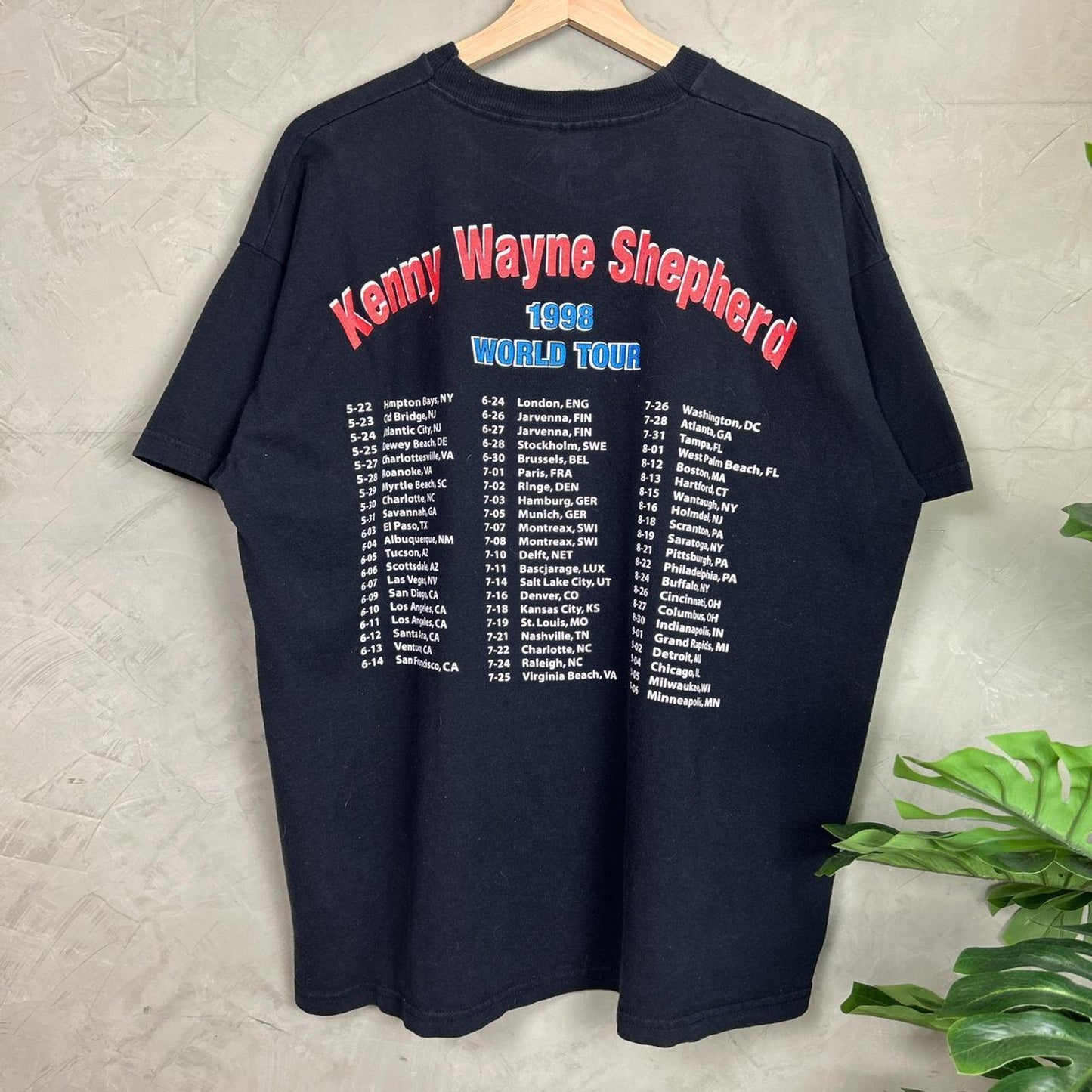 Kenny Wayne Shepard Band 1998 World Tour XL Shirt