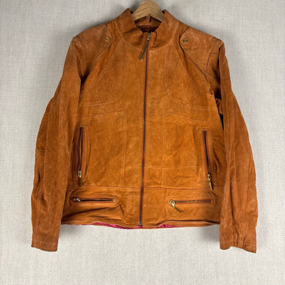 Wilsons Leather Maxima 2 Piece Burnt Orange Suede Leather Jacket 2XL