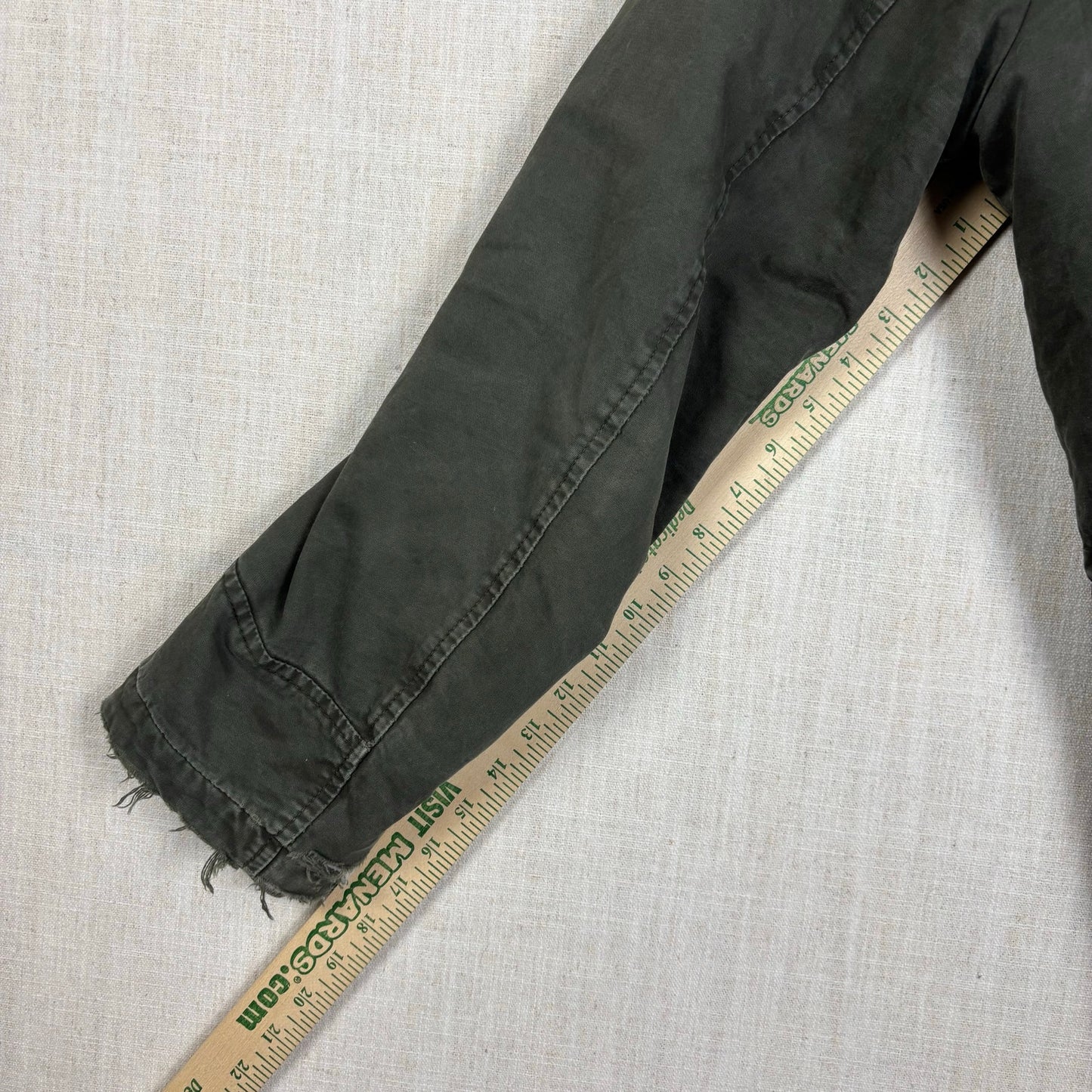 Abercrombie and Fitch Distressed Sherpa Lined Army Parka Small Hooded Jacket