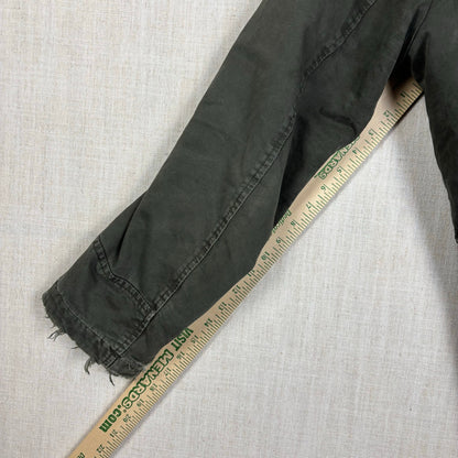 Abercrombie and Fitch Distressed Sherpa Lined Army Parka Small Hooded Jacket