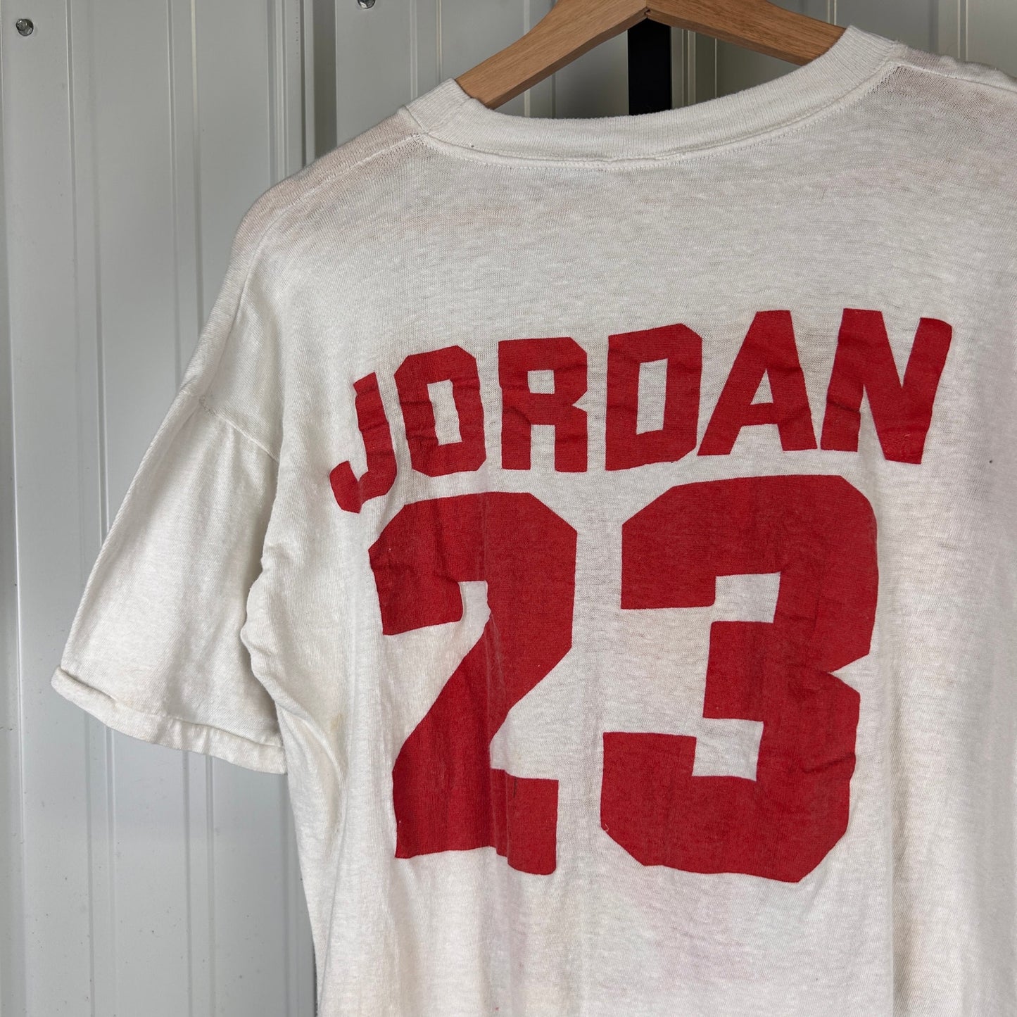 RARE Air Jordan 90s Spell Out Jersey Name Medium Graphic Tee