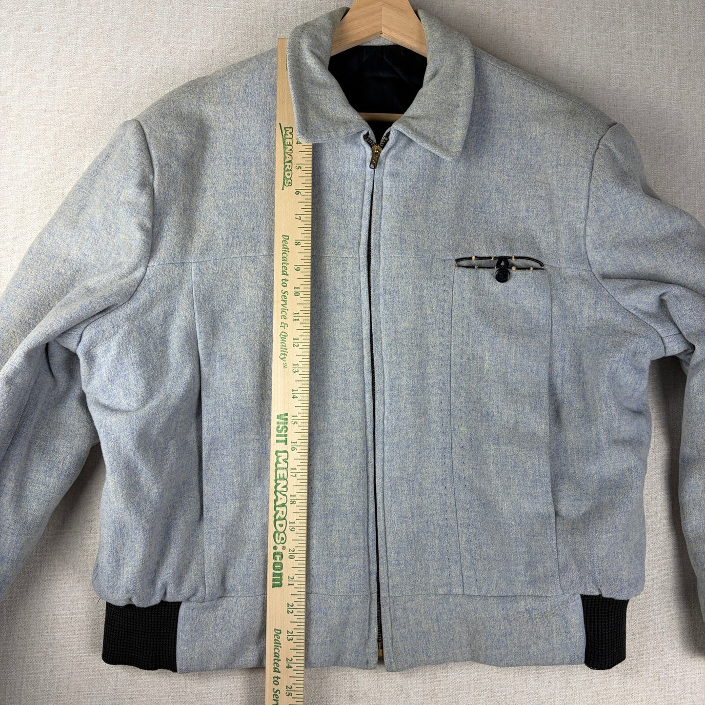 Vintage 1950s Rockabilly Fleck Pocket Loop Sport Ricky Jacket Large