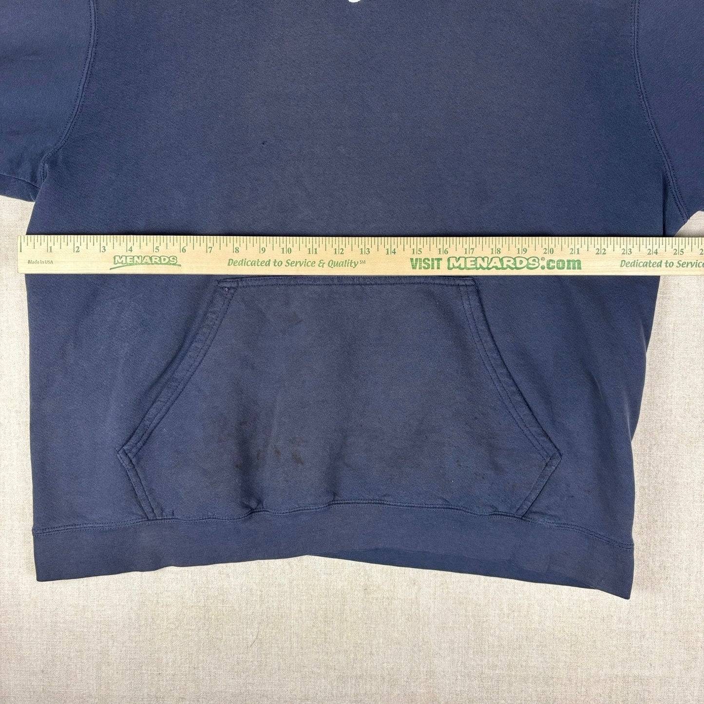 Nike Center Swoosh Y2K Silver Tag Navy Hoodie Large