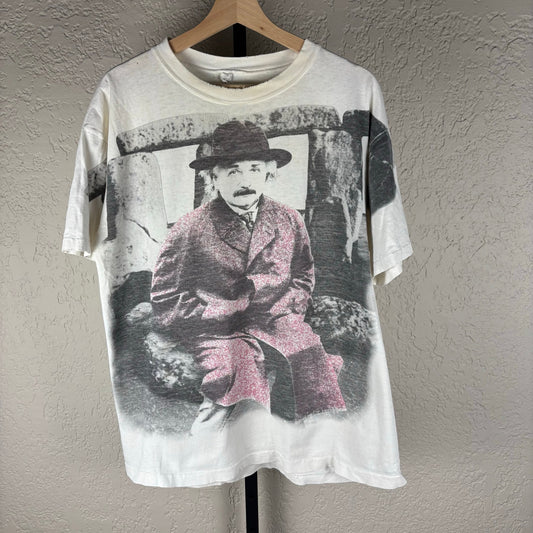 MC Escher Style Andazia Albert Einstein Stonehenge AOP XL Tee