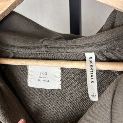 Fear Of God FOG Essentials Half Zip Heavyweight Large Earth Tone Hoodie