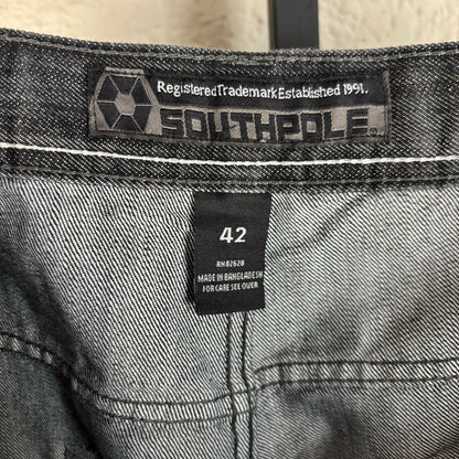 Southpole Y2K Baggy Dark Blue Wash Wide Leg Sz 42" Denim Jeans