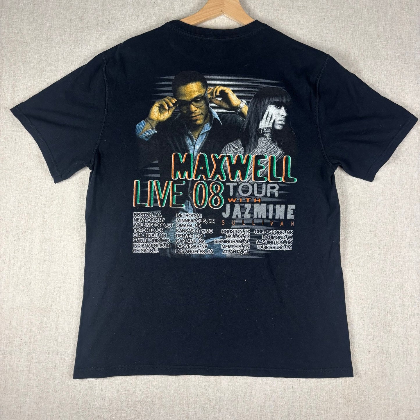 Vintage Maxwell Live 08 Tour Jazmine Sullivan Y2K Medium Concert Shirt
