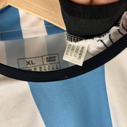 Lionel Messi Adidas 2022 World Cup Argentina XL Slim Fit Aero Ready Jersey