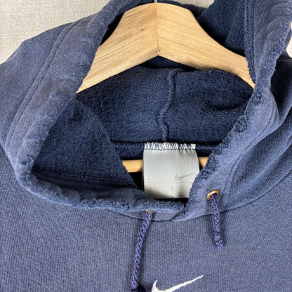 Nike Center Swoosh Y2K Silver Tag Navy Hoodie Large