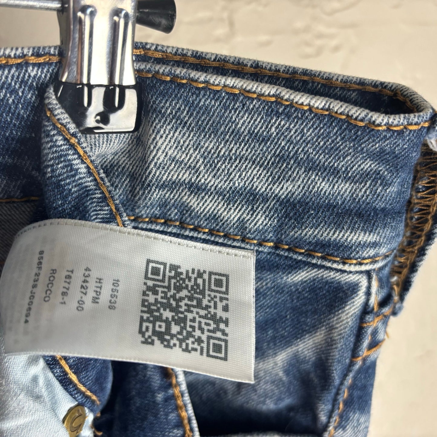True Religion Rocco Relaxed Skinny Sz 40 Blue Denim Jeans