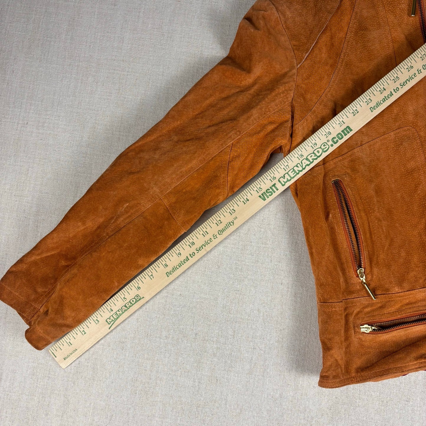 Wilsons Leather Maxima 2 Piece Burnt Orange Suede Leather Jacket 2XL