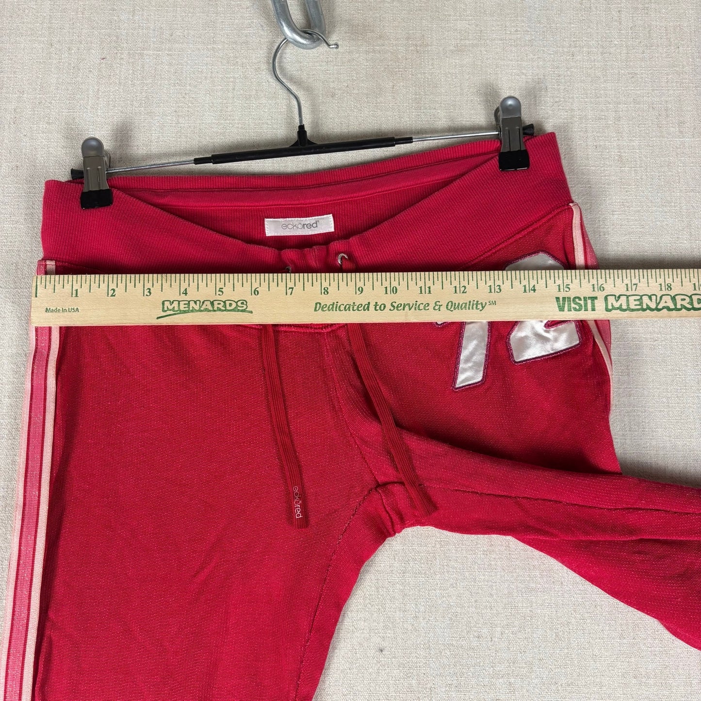 Y2K Velour Hot Pink Low Rise Track Suit 2Pc Set Ecko Red #72 Varsity Style M/L
