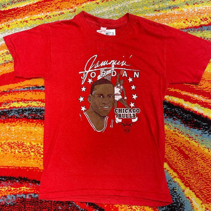 Vintage Michael Jordan Rookie 80s Jammin Jordan Medium Basketball Tee