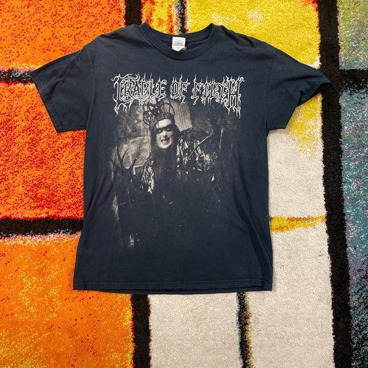 Vintage Cradle of Filth Y2K Vain and Insane Tour Goth Metal Band Tee Medium