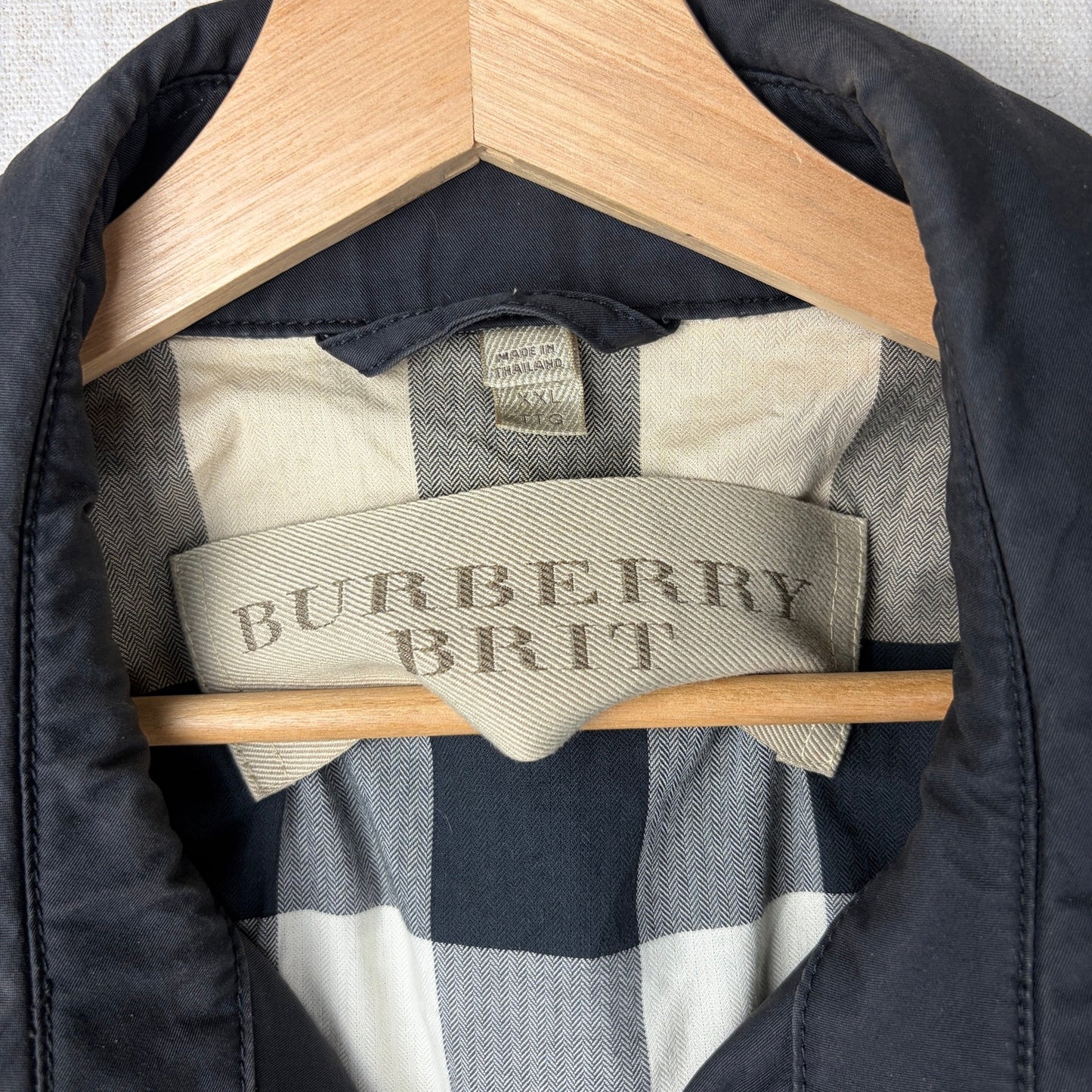 Burberry Brit Nova Check Double Breasted XXL Trench Coat