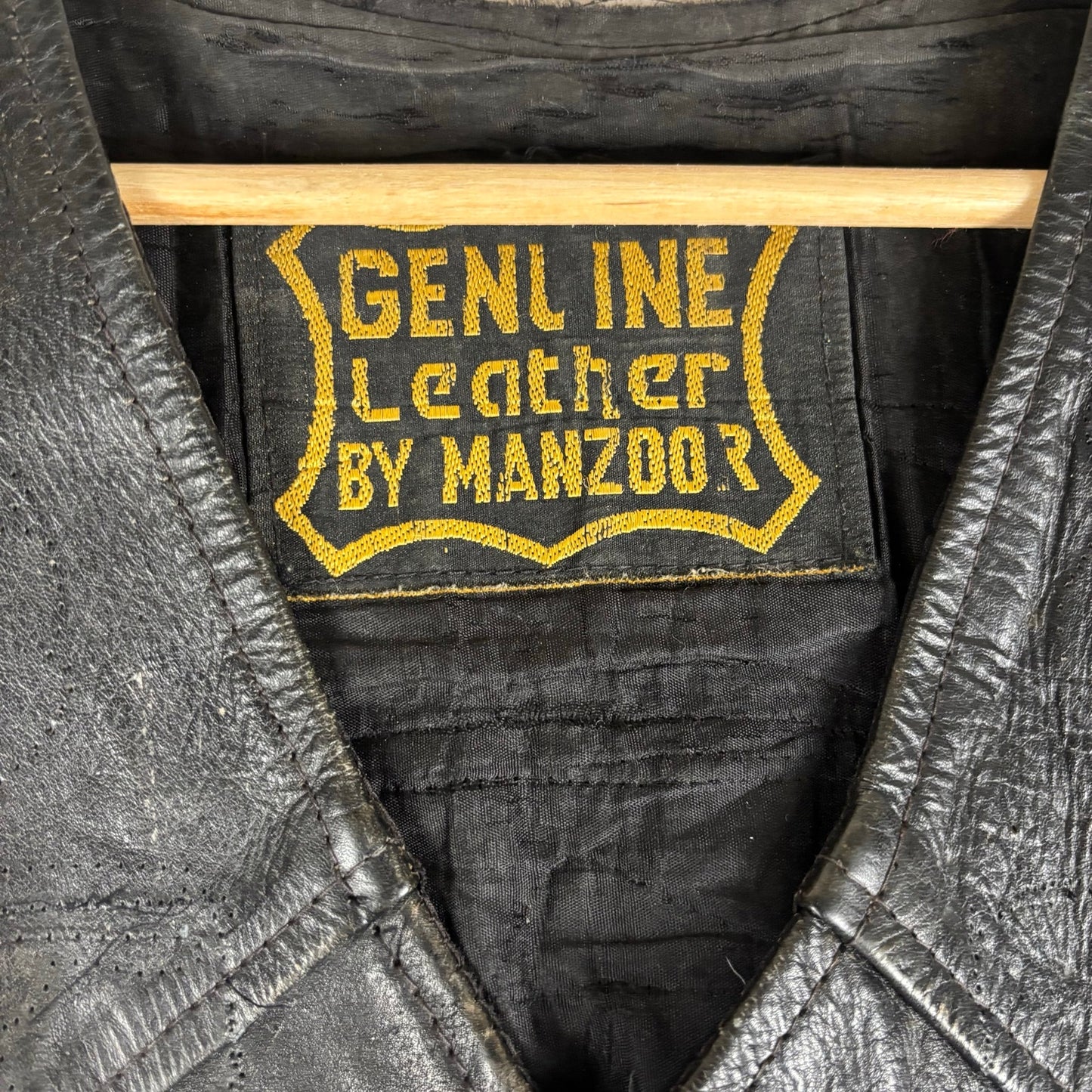 Vintage Harley Davidson 1970s Hippie Political Patch Manzoor Leather Medium Vest