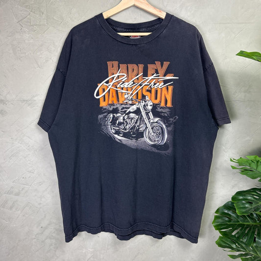 Harley Davidson Ride Free Bike Spell Out XXL Shirt